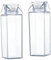 Botella de agua de cartón de leche transparente 500 ml botella de jugo transparente reutilizable para deportes al aire libre 2pcs