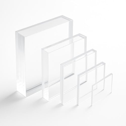Planchas de Metacrilato Acrílico Transparente Cortadas a Medida – Láminas Resistentes con Cantos Pulidos Diamante – Todos los Grosores – Ideal para Mamparas, Mesas, Vitrinas (10mm, 30×24 cm, Pack 2)