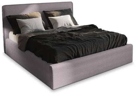 Masseno Polsterbett Parma 200x200 cm, Doppelbett, Bettkasten, Stauraum, Lattenrost Und Kopfteil - Rosa, Lincoln 61