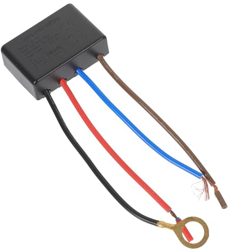 Artibetter Interruttore Dimmerabile Touch a 4 Stadi per Lampada da Tavolo, Design Semplice in Abs Nero Sensore Tattile per Lampade a Incandescenza