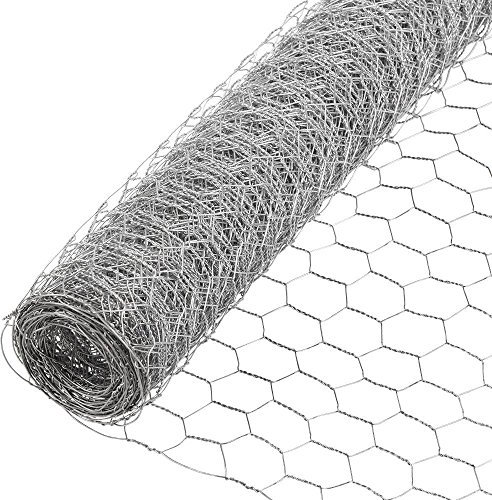Suregreen Galvanised Chicken Wire Mesh Roll Netting Hexagonal Holes Poultry Fencing | 1200mm x 25m | 25mm Holes