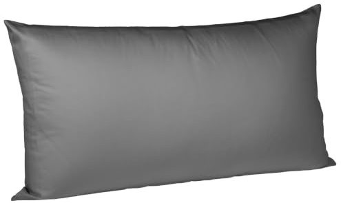 fleuresse Baumwolle Leinen Kissenbezüge Provence, Größe:40x80 cm, Farbe:9058 Dunkelgrau