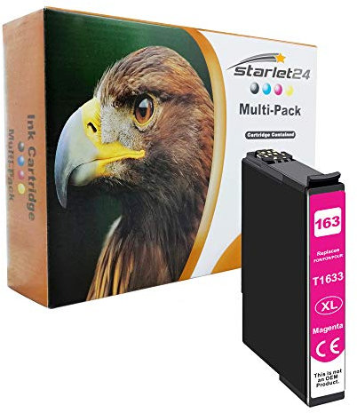 Starlet24 Tintenpatronen (Orig. Adlerware) D&C Druckerpatrone Magenta T1633 T1623 (kein Original) ersetzt Workforce WF 2010 2500 2660 2700 2760 W WF NF DWF