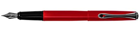 DIPLOMAT D40601028 Esteem Red Lacquer Füllfederhalter mit breiter Spitze Alle Metallgehäuse rot