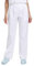 WWOO Femme Pantalon de Travail Blanc Pur Pantalons Taille Elastique pour Coton Opaque Mince L