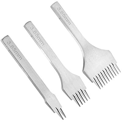 Punzones de Costura Herramienta de Perforación de Cuero, Herramientas de Perforaciones Craft Claw Punch Agujero de Acero de Costura 2.7mm / 3.0mm / 3.38mm / 3.85mm (Opcional)(3.85mm)