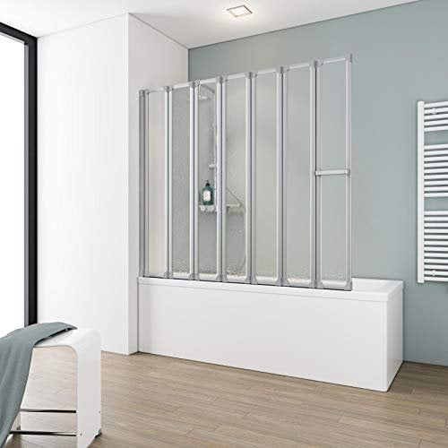 Schulte D131799 01 Komfort Duschabtrennung für Badewanne, alunatur, 7-teilig auf Wunschmaß