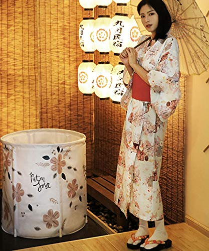 Japanische Art Badewanne beweglicher Badewannen for Erwachsene Haushalt Folding Bad Eimer Große Spa Badewannen Cold Day Warmwasserbad Hot Ice Badewannen for Indoor Outdoor Kinderbecken einfache Lageru