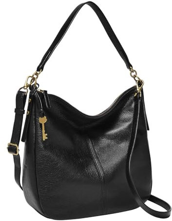 Fossil Tasche für Frauen Jolie, Leder/Polyurethanbesatz Hobo schwarz 30,48 cm L x 12,7 cm B x 33,02 cm H ZB1434001