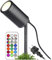 lambado® Premium LED Gartenstrahler mit Erdspieß inkl. 3W RGB GU10 - Schwarze Gartenleuchte wasserfest IP67 für außen, schwenkbar inkl. 1,5m Kabel mit Stecker