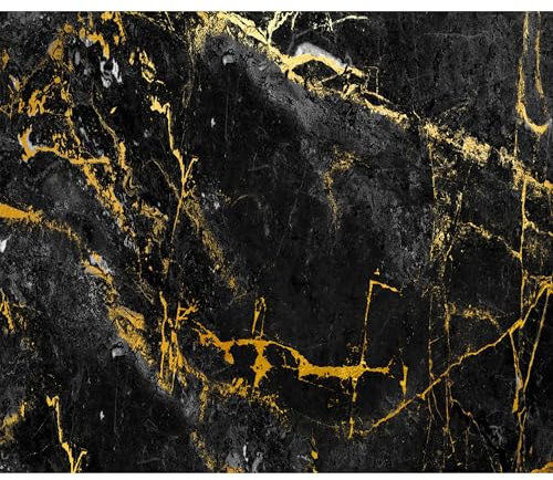 decomonkey - Papier Peint Panoramique Mur de Pierre 350x256 cm - Décoration murale moderne – Tapisserie décorative pour chambre salon - Texture pierre fond marbre