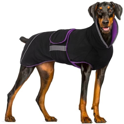 Hundemantel Hundejacken hundebekleidung Winter hundemantel Fleece Futter, 2 in 1 Outfit Kaltwettermantel, Reflektierend Wasserdichter winddichter Schneeanzug Warme Weste für kleine mittelgroße Hunde