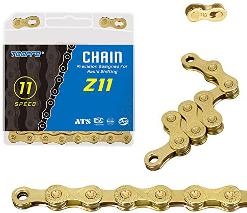 BIFROST Z11 Gold 11 Speed Bike Chain 116 Link + Magic Button Fit for Shimano SRAM Campagnolo