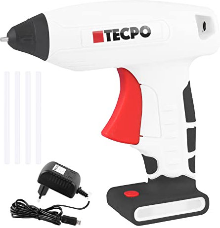 TECPO Heißklebepistole mit 4 Klebestifte Heißkleber Heissklebepistole