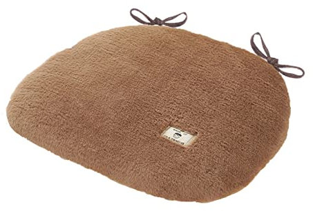 Yadlan Sitzkissen 45x45 Filz Zum Binden, Stuhlkissen Halbrund für Sessel, Sitzpolster Stuhl Fell Indoor, Trapez Sitzkissen Stuhl Einzeln, Flauschig Stuhlauflagen KüChenstuhl EsszimmerstüHle Kaffee