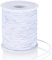 Elastic Cord - 1mm x 100m/328 ft Nylon Elastic Braided Thread String for DIY Craft Jewellery Making - White