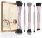 Lot de 5 pinceaux de maquillage professionnels pour fond de teint, poils synthétiques de qualité supérieure pour eye-liner, sourcils, blush, anti-cernes, poudre, fond de teint