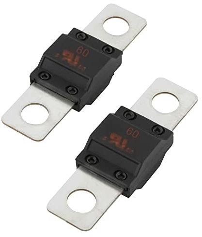 2 Stück SeKi Midi Schraubsicherung Hochstromsicherung 60A Ampere bis 32V DC - KFZ Auto LKW Streifensicherung