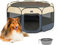 A 4 Pet Welpenauslauf Welpenlaufstall faltbar Hunde Katzen Tierlaufstall Hund für Wohnung drinnen mit Reisverschluss Oben Pop-Up Design Indoor & Outdoor, M