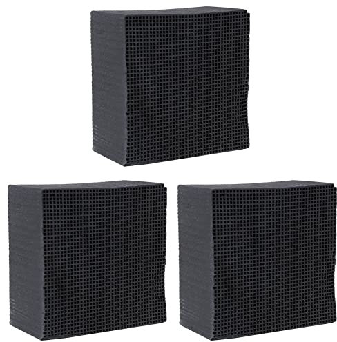 HDYS 3X Aktiv Kohle Wasser Filter Aquarium Wasser Filter Quadrat Bienenwabe Ultra Filtration & Absorption Filter A