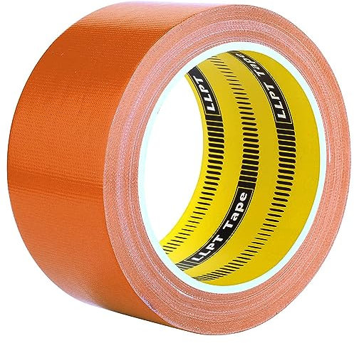 LLPT Klebeband Panzertape Gewebeklebeband | Farbiges Klebeband Geeignet für DIY Handwerk Dekoration für den Innen- und Außenbereich | 1 Rollen 50MM x 14M | Orange (DT501OR)