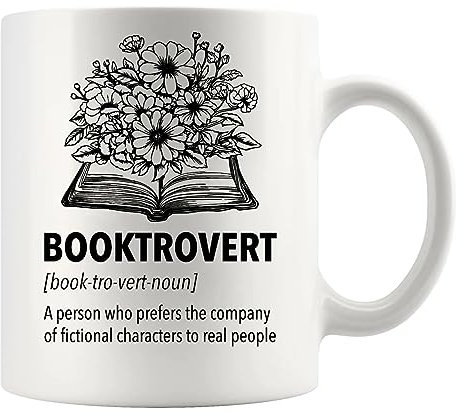 Panvola Booktrovert Book Lover Gifts Definition Mug Book Readers Gifts For Women Men Sister Girlfriend Wife From Husband Boyfriend Dad Mom Funny Ceramic Mug Novelty Drinkware 11oz White