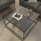 Couchtische aus Glas für Wohnzimmer, quadratisch, moderner Mitteltisch für kleinen Raum, Tischplatte aus gehärtetem Glas mit stabilem Metallrahmen, Sofa-Beistelltisch, einfache Montage, 66,4 x 66,4 x