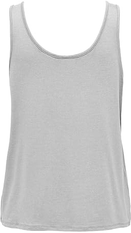 ONLY Women's Onlmoster S/L Tank Top JRS T-Shirt & Tops, Gray, L