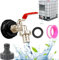 hufhnwso Cisterna Acqua 1000 Litri, 3/4 Serbatoio,Rubinetto Giardino,Tappo per Cisterna 1000L