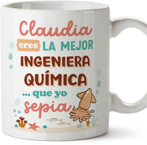 MUGFFINS Tazas Personalizadas para INGENIERA QUÍMICA mujer - En Español - Mejor que yo Sepia - 11 oz / 330 ml - Regalo Personalizable original y divertido