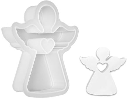 FZQBEY Kerzen Silikonform 3D Engel Silikon Kerzenform, Engel Silikonformen Gießformen Kerzenformen zum Gießen, 3D Engel Kerzen Formen Silikon, Engel Gießformen Silikon Kerzen Selber Machen, Klein
