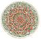 Terafeels Teppich, rund, Mandala-Design, fusselfrei, pflegeleicht, ideal für stark frequentierte Bereiche im Wohnzimmer, Schlafzimmer, Küche, Eingangsbereich, Waschküche, Esszimmer (2904, 60 cm oder