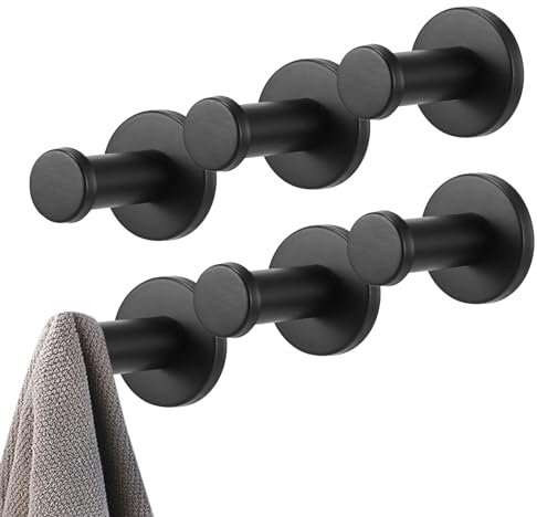 Schraubhaken, rund, Wandhaken aus Edelstahl, Haken für Badezimmer, Schlafzimmer, Küche, Kleiderhaken, Wandhaken, für Gegenstände in der Küche