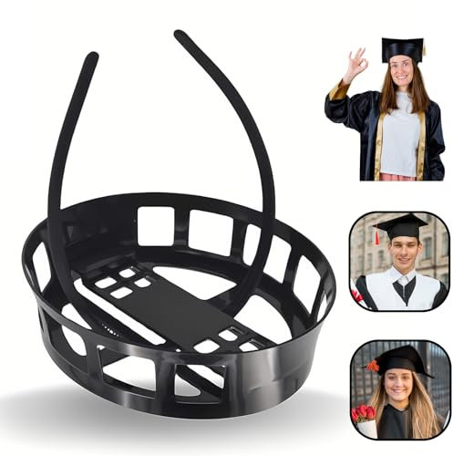 Yearsahrk Abschluss Hut Halter Secure Graduation Cap Headband Insert Absolventen Hut Festsetzung Haarreif Bachelor Hut Halter Graduation Cap Insert Headband Abschluss Zubehör (1 Stück)