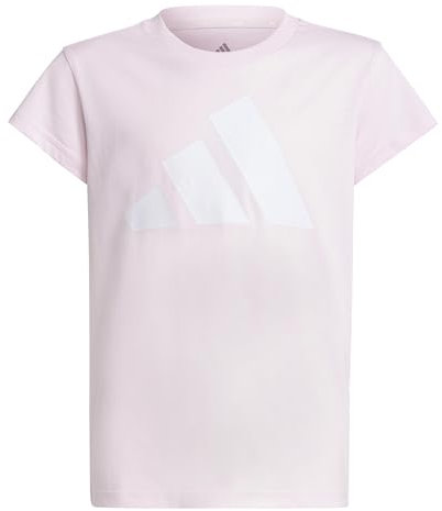 adidas Mädchen Essentials Cotton T-Shirt, Clear Pink/White, 11-12 Years