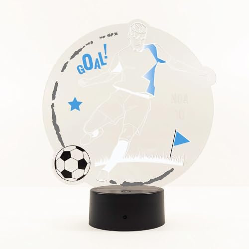 Adzif.biz Le sticker de decoration Veilleuse Foot Personnalisable, Veilleuse Footballeur, Décoration Chambre Foot, Lampe Foot Personnalisable, Lumière d'ambiance Foot pour garçon