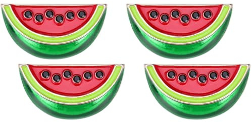OATIPHO Wassermelonen Brosche Set 4 Stück – Emaille Anstecknadeln Fruchtförmig Sicherer Cardigan Clip Für Damen Schalklammern Und Pullover Clips Sommer Geschenk Für Frauen Und Freundinnen