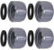 HAOBIN 4 pezzi Raccordo per Tappo in PVC Tappo per tubo Tappo per Tubo di Scarico per Lavello 32 mm Tappo Filettato in PVC Tappo di Chiusura con guarnizione in gomma per tubi da giardino e da esterno