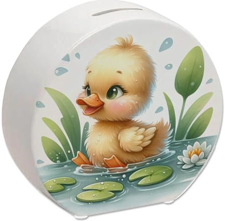 Planschente Ente Spardose Niedliche Spardose in süßem Enten-Design perfekt für kleine Wasserliebhaber die gerne Vögel Schwimmen sehen