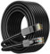 JARNHNG Cable Ethernet de Clase 6 15m, Cable de Lnternet de Alta Velocidad Lnterior/Exterior de 10 Gbps, Saltador Lan RJ45 Negro, Adecuado Para Juegos, Computadoras, Routers, cable de red Ethernet
