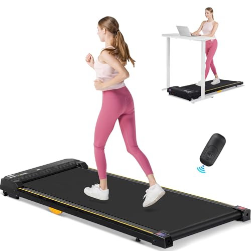 Walking Pad, Laufband für Zuhaus mit LED-Anzeige und Fernbedienung, Treadmill leises 1-6km/h, 2.5 PS bürstenlosem Motor, Fitness, Workout, Heim-Fitnessgerät