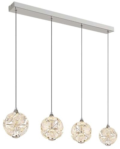 K9 Pendant Lamp Dining Table Light Pendant Light LED Height Adjustable Crystals