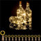 wisdom line Lichterketten für Flaschen, 12 Stück, 20 LEDs, warmweiß, batteriebetrieben, Innendekoration