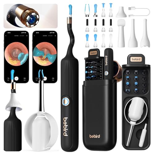 Bebird Pro Earsight Plus Wireless Visual Ear Wax Removal Camera,Flexible Otoscope Ear Cleaner with Ear Pick & Tweezers,Painless Safe Ear Cleaning Kit for Adults & Kids (Includes 2-Year Warranty)