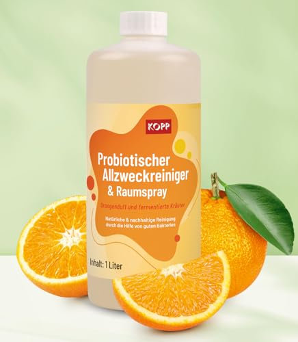 KOPP Probiotischer Allzweckreiniger und Raumspray, Bio 2in1, 1 Liter, Für Küche, Bad und Möbel