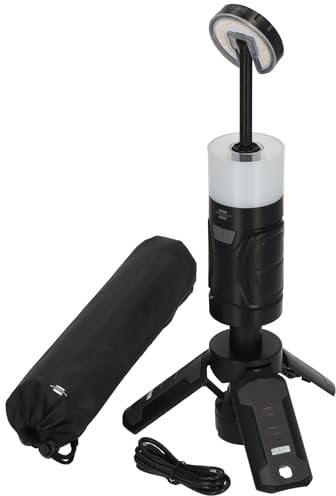 Brennenstuhl Akku LED Outdoor Lampe UL 400 AT (Campinglampe 400lm, IP44, bis zu 24h Leuchtdauer, dimmbar, Farbtemperatur einstellbar, Rotlicht, ausziehbar bis 1,03m, Powerbank, inkl. USB C Ladekabel)