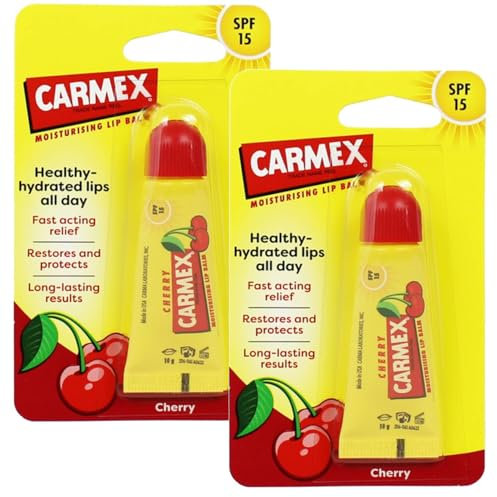 Carmex Cherry Feuchtigkeitsspendender Lippenbalsam SPF 15 2 Einheiten