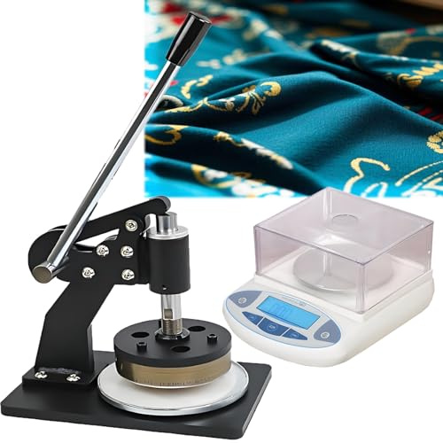 Verbesserte Fabric Disc Sampler,Manueller Druck Disc Sampler Mit Elektronische Waage, Schnittstärke 0,1-10mm,Schnittfläche 100cm²,Für Textile,Teppiche, Karton,Baumwollstoffe