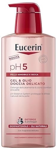 Eucerin pH5 - Gel & Olio Detergente Doccia Delicato Pelle Sensibile e Secca, 400ml