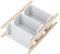 ibasenice Mini Shelf for Doll House Wood Material Diy Toy Storage Organizer Small House Ornament (grey)